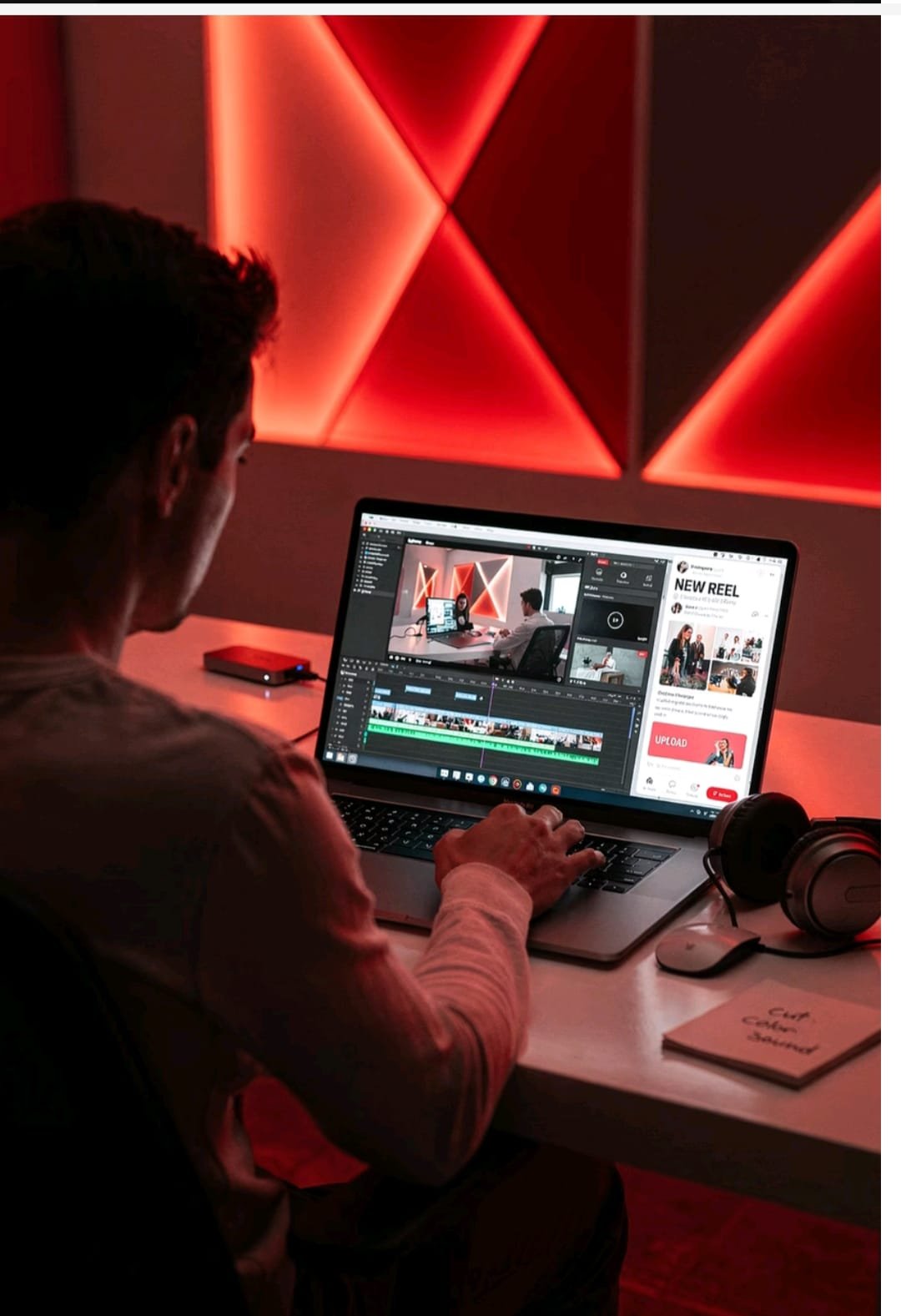 إنتاج الفيديو والمونتاج والجرافيك المخصص لمنصات التواصل الاجتماعي